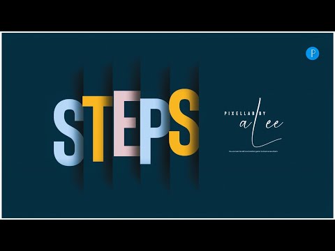 Make steps shadow Text like Photoshop Cc on Android using Pixellab | Text Effects.