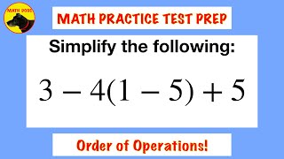 Math Practice Test Prep 1 (Order of Operations!)