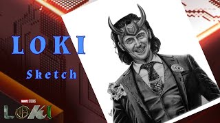 LOKI sketch, Realistic Drawing || Marvel Villain || step by step