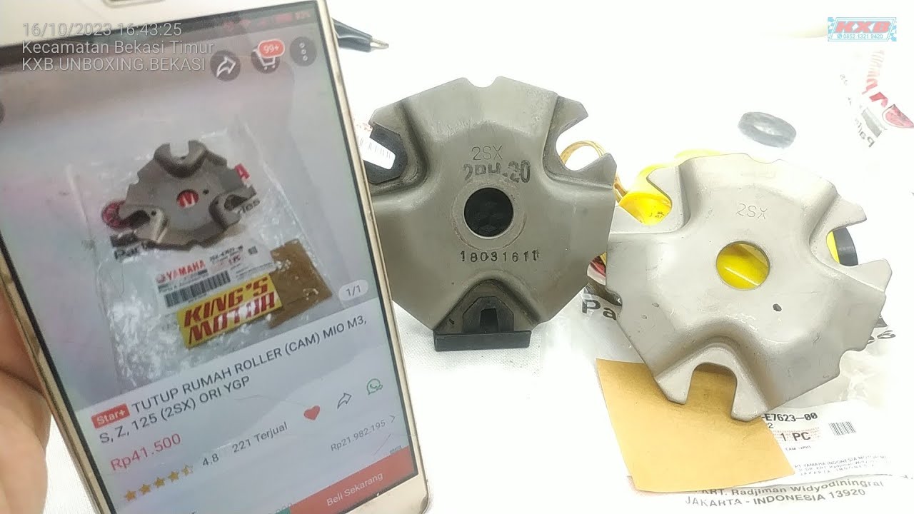 Rp. 41.500, Unboxing TUTUP RUMAH ROLLER (CAM) MIO M3, S, Z, 125 (2SX