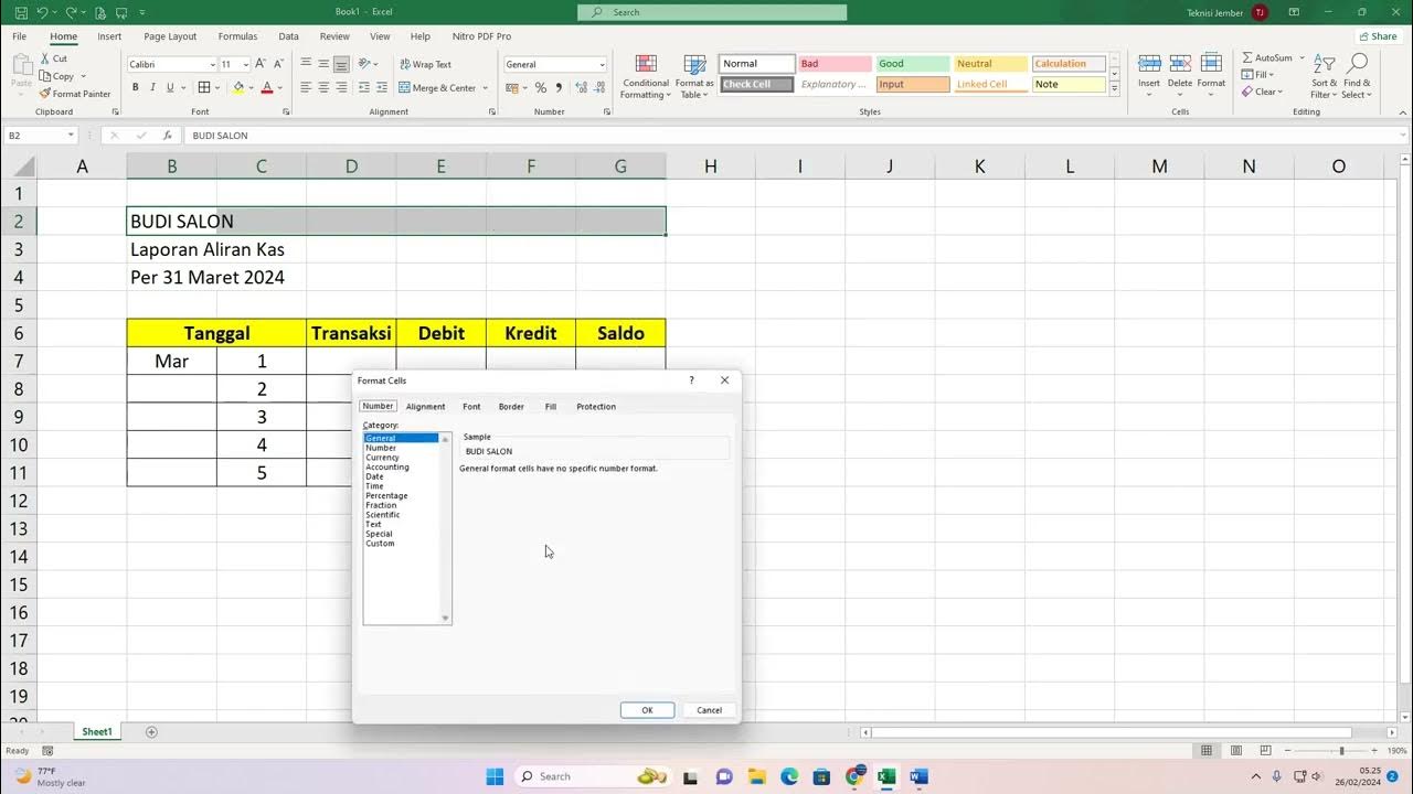 Merge cell di excel youtube
