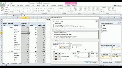5-5 Formatting PivotTable cells using icon sets