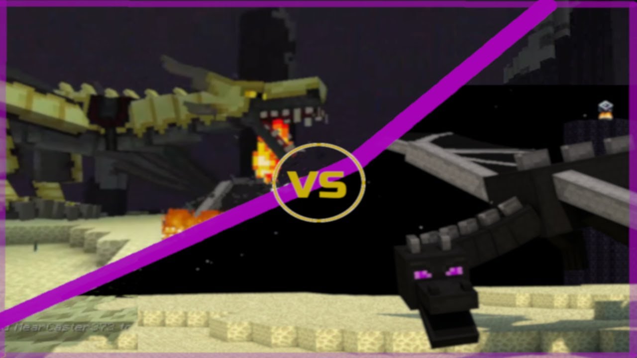 Minecraft Iceandfire Mod Fire Dragon Vs Ender Dragon Youtube 