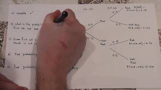 Probability Tree Diagram with decimals (Golden Rules for GCSE revision)