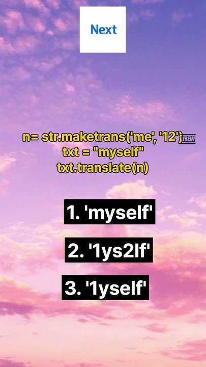 How to use translate function of Python #quiz #python # ...