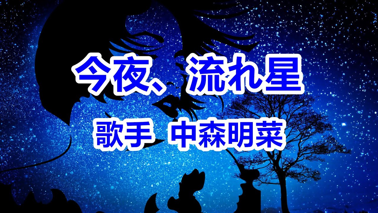 中森明菜　ポスター　今夜、流れ星 Akina Nakamori (中森明菜) - 今夜、流れ星 - YouTube