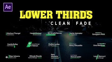 Lower Thirds  Clean Fade  (After Effect Free Download Project) Non Copyright