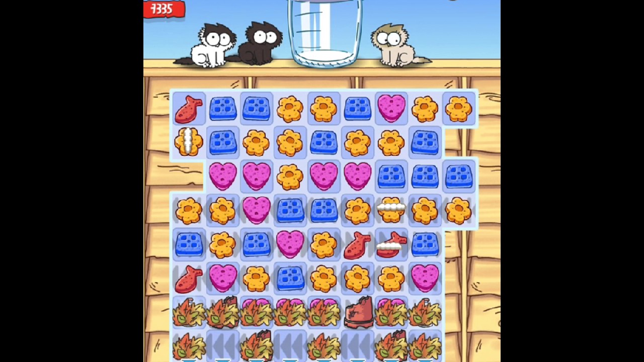 Simons Cat - Crunch Time - Level 134 - No Boosters (by match3news.com)