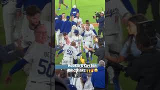 Mookie &amp; Kirsten Special Handshake 🙌🔥😅 After Dodgers Walkoff 👊🥳