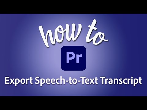 How to export speech-to-text transcript as a text file in Premiere Pro