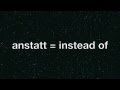 Anstatt   Instead of