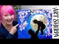 FATHER AND CHILD MOON FLOWER  Beginners Learn to paint Acrylic Tutorial Step by Step 🔴LIVE STREAMING