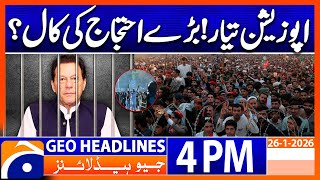 Download Lagu 𝗢𝗽𝗽𝗼𝘀𝗶𝘁𝗶𝗼𝗻 𝗥𝗲𝗮𝗱𝘆: 𝗖𝗮𝗹𝗹 𝗳𝗼𝗿 𝗠𝗮𝘀𝘀 𝗣𝗿𝗼𝘁𝗲𝘀𝘁𝘀 𝗔𝗴𝗮𝗶𝗻𝘀𝘁 𝗚𝗼𝘃𝗲𝗿𝗻𝗺𝗲𝗻𝘁? : Headline Geo News 4PM (26 Jan) MP3