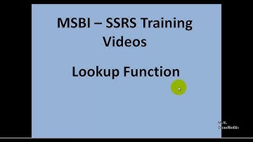 MSBI - SSRS - Lookup Function
