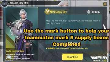 How to Use the mark button to help your teammates mark 5 supply boxes Cod Mobile