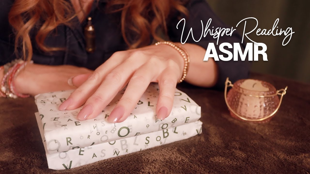ASMR Whisper Reading by Candlelight 🕯️ Pages, Tapping, Crinkles, Light Whispering