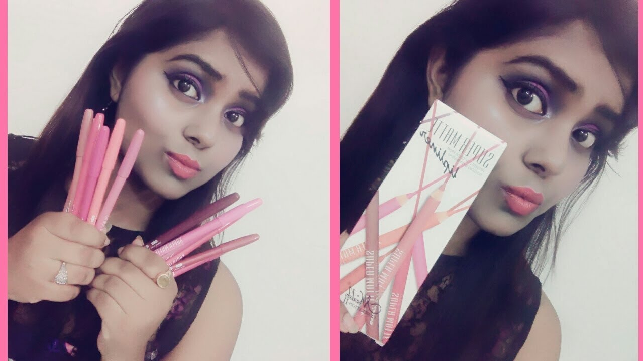 Matte lipstick in 16 Rs./Affordable lipstic or lipliner in India/Review and swatches/Debadrita - YouTube