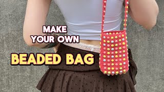 beaded crochet bag tutorial 💛💚🩷🩵
