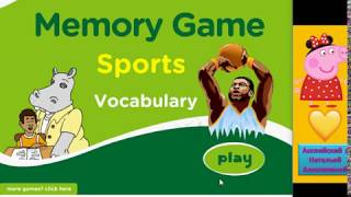 Peppa Pig English Plays Memory Game Sports Vocabulary💖 LIVE Peppa Pig Full Episodes 💖2019 screenshot 4