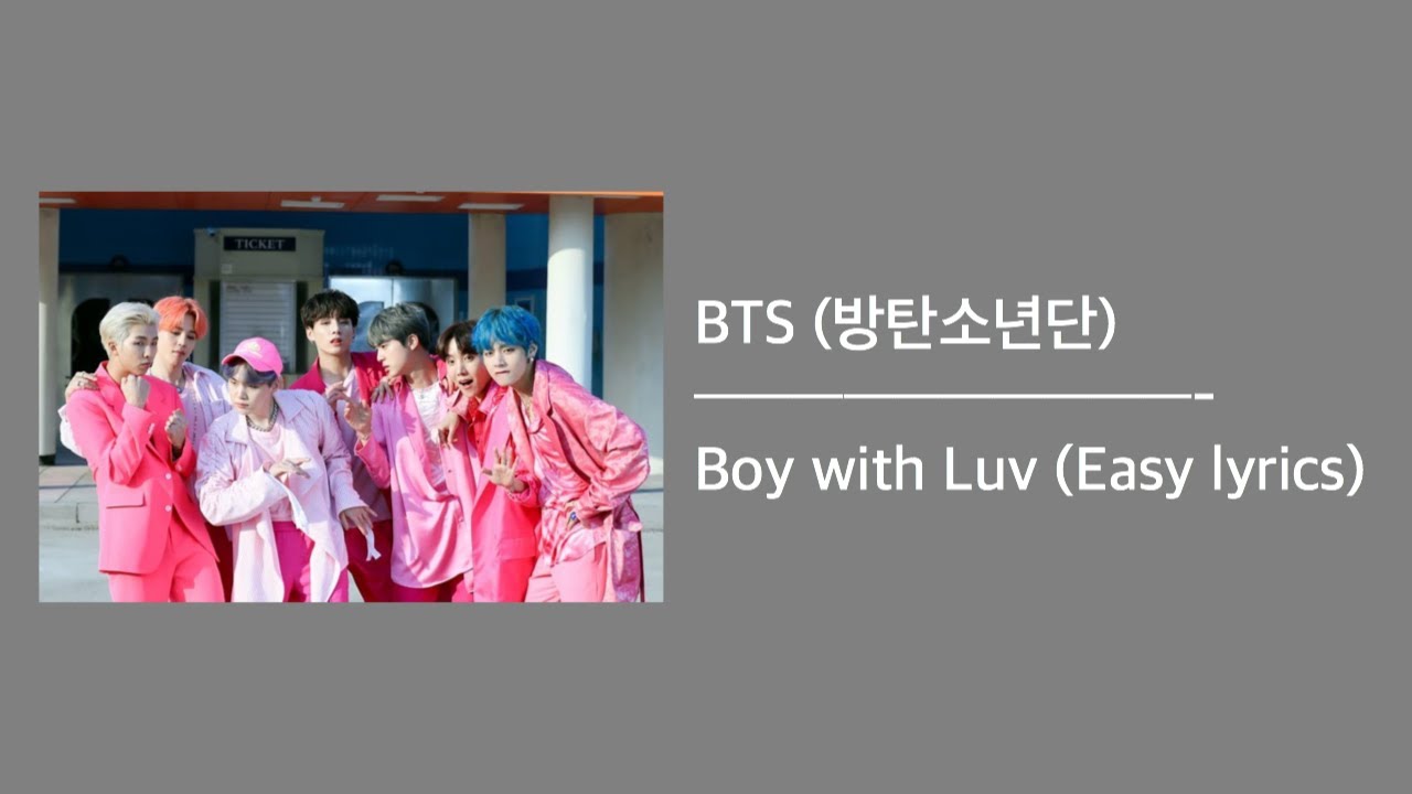 Boy With Luv Easy Lyrics