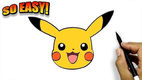 How To Draw Pikachu Face Easy | Pokemon Drawing