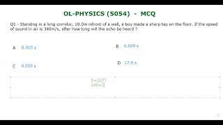 O LEVEL - PHYSICS (5054)  TRICKY MCQ