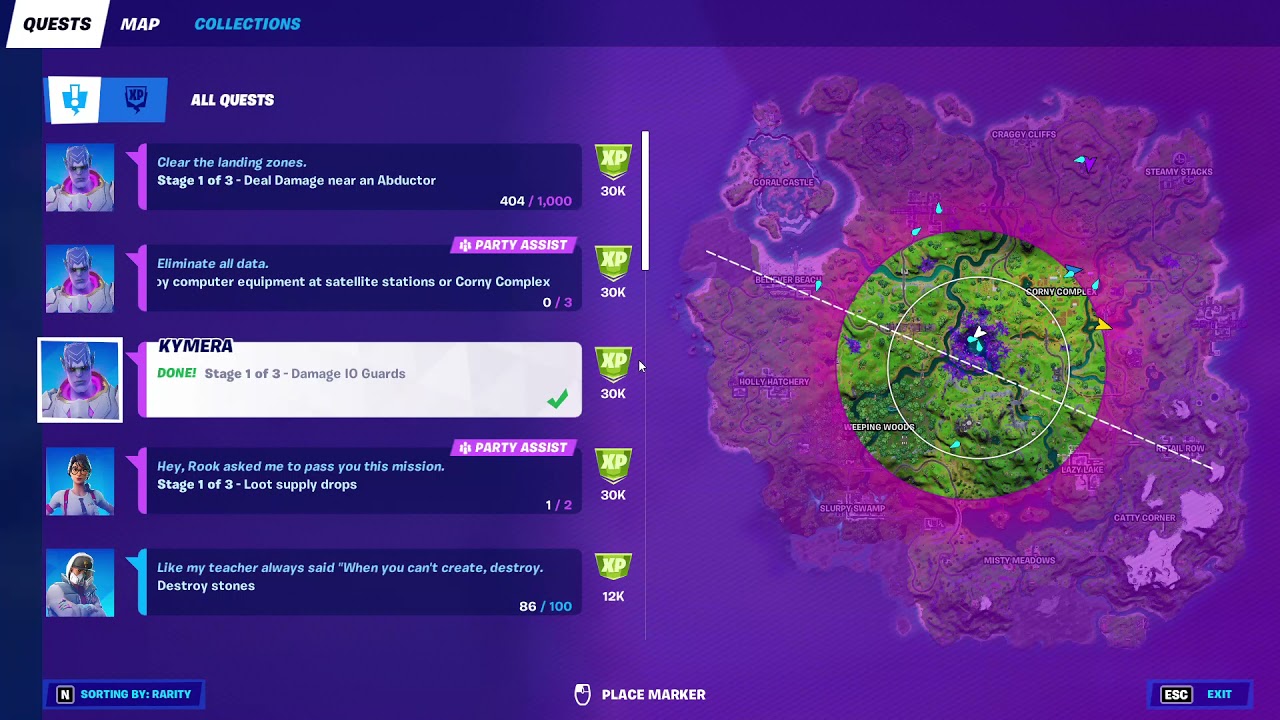 Nhiệm vụ tím Stage 1 of 3 - Damage IO Guard (Fortnite)