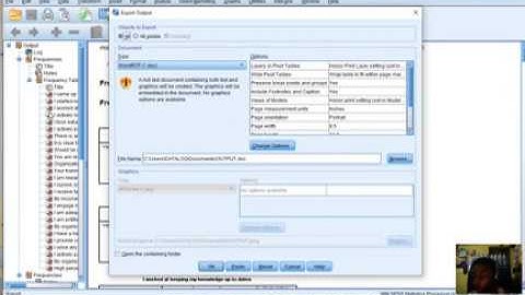 Exporting SPSS Output