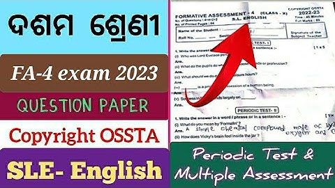 10th class FA-4 English question paper 2023/PT and MA/10th fa4 2023 /#10th #fa4 #10thfa4slequestion