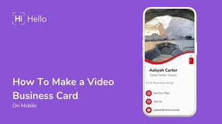 How To Make a Video Business Card on a Mobile Device
