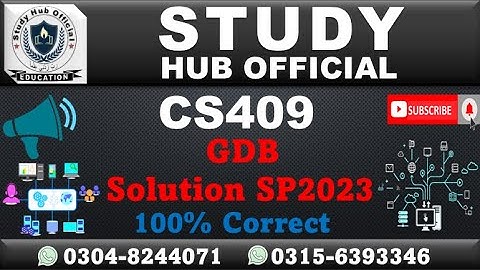CS409 GDB 1 Solution Spring 2023, CS409 GDB Solution  2023, CS409 GDB Solution, CS409 GDB,