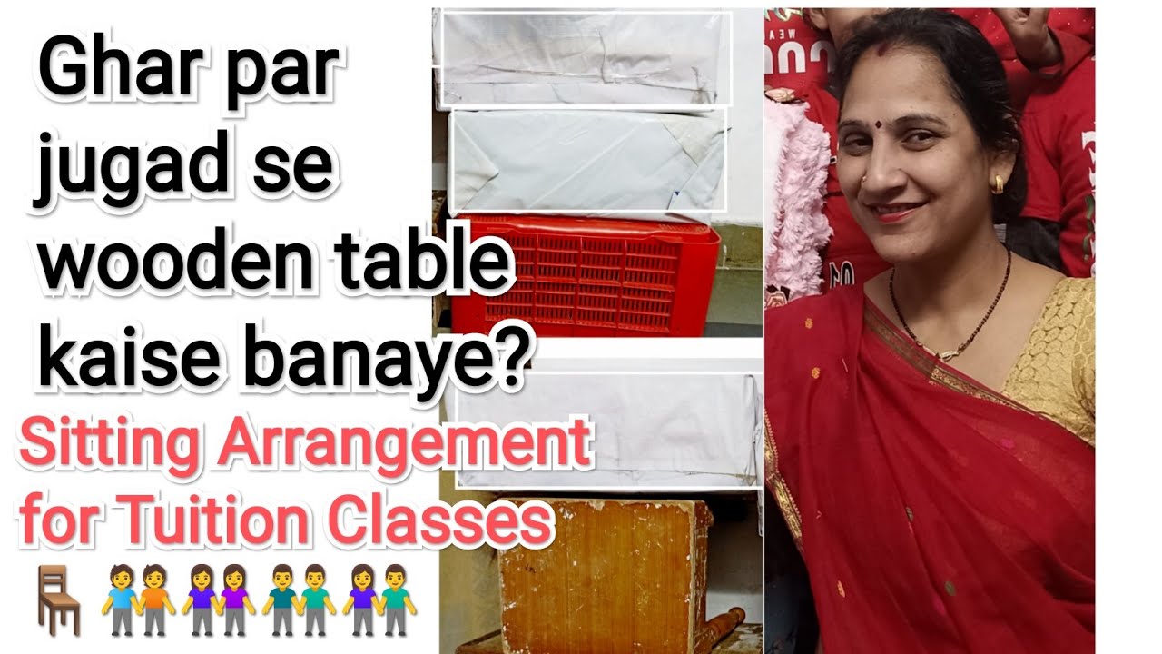 Wooden Study Table For Kids || How to make Sitting Arrangement on ground for Tuition classes