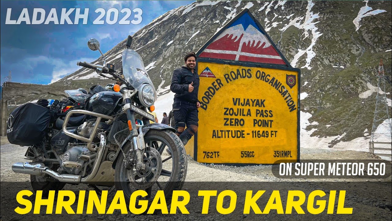 Srinagar To Kargil War memorial On Super Meteor 650|Delhi To ladakh EP-3