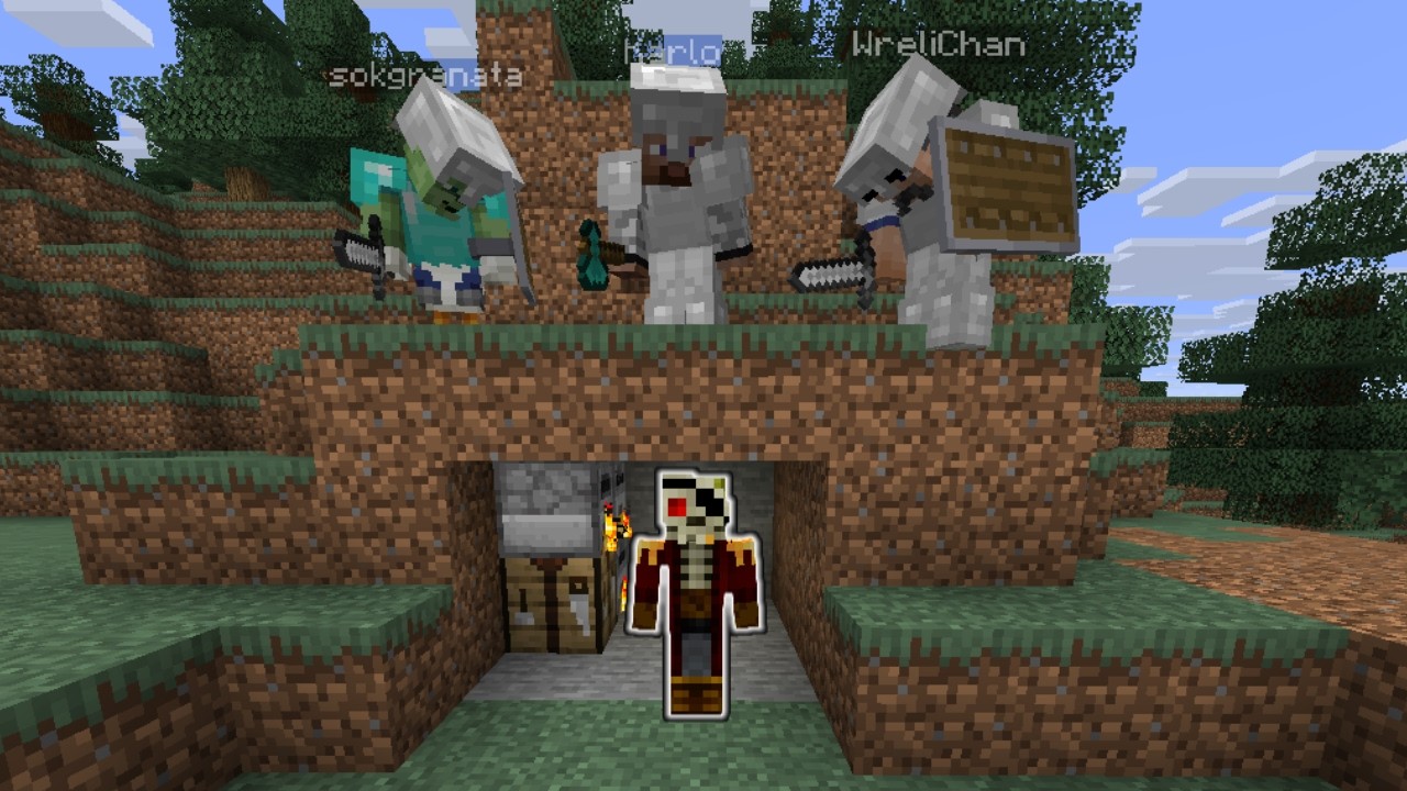 MINECRAFT SURVIVOR vs 3 HITMAN