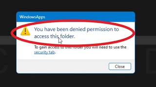 fixed ~ you have been denied permission to access this folder