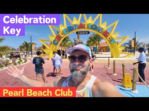 DON'T PAY for this! Celebration Key Pearl Beach Club.  Gross, but the food is good.