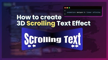 Create Stunning 3D Text Animation with CSS | Marquee Effect