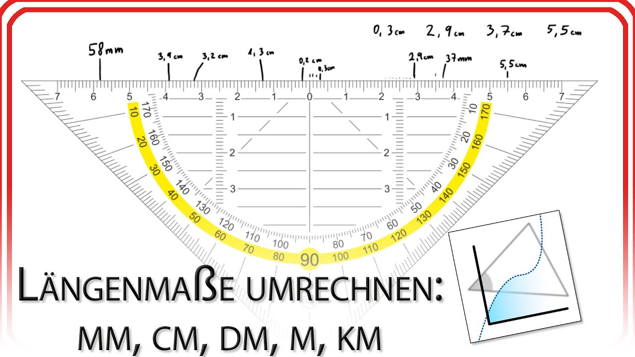 Längenmaße und Längenmaße umrechnen: km, m, dm, cm, mm - Mathematik 5