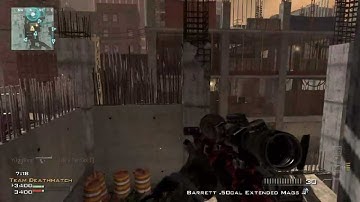 MW3 - Across the map throwing knife - hardhat