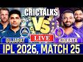🔴 Gujarat vs Kolkata, Live Match Today | IPL 2026 Live Commentary, GT vs KKR Live Score