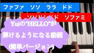 弾き方動画 Hello Yui 簡単ver Youtube