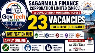 SMFCL Recruitment 2026 🔥 23 Vacancies | PSU Jobs | Executive Posts | Govt Job 2026