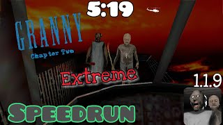 Granny 2 - V 1.1.9, speedrun (5:19), glitchless helicopter escape full gameplay