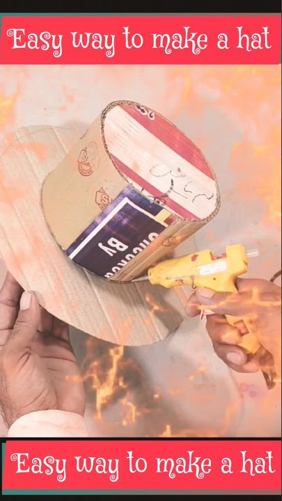 Easy way to make a hat out of cardboard// My Craft #shorts