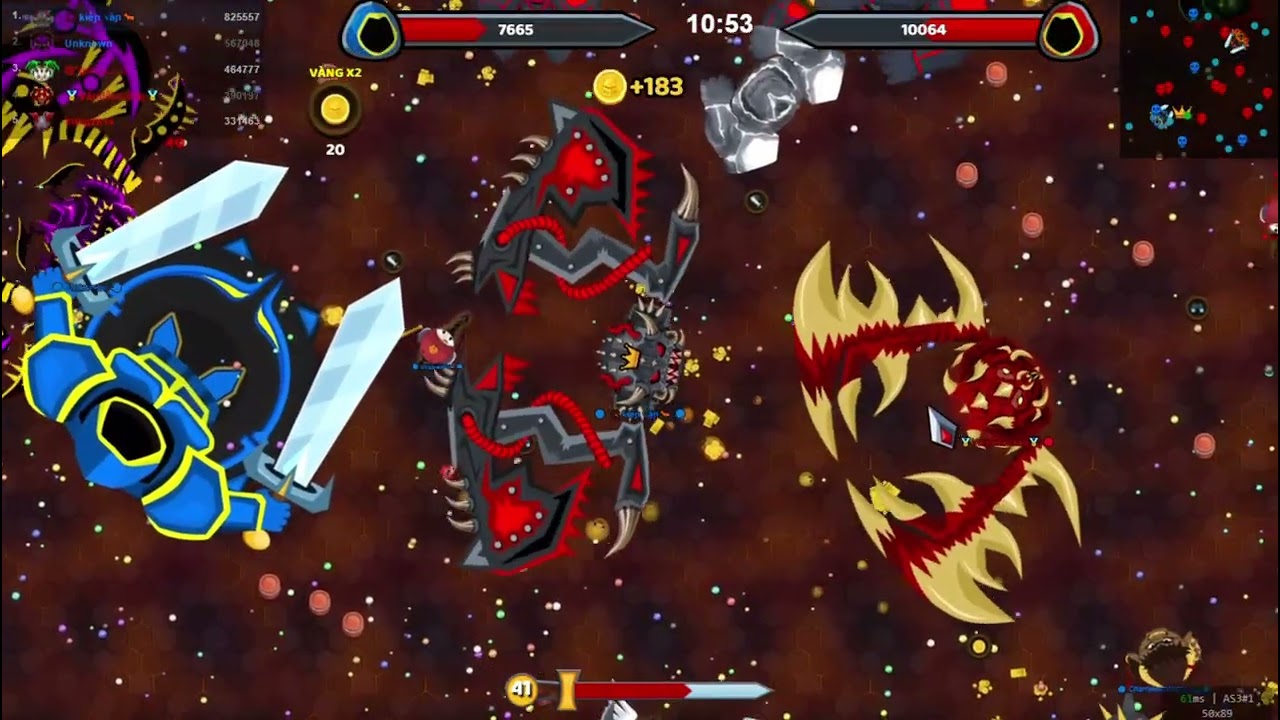 EvoWars.io tôi gánh còng lưng team và đại chiến mega (P5)