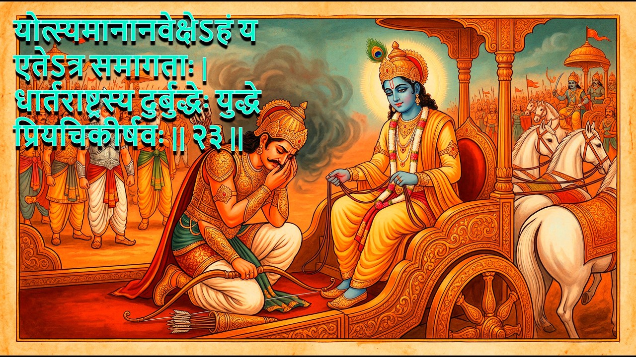 भगवद गीता अध्याय-1, श्लोक-23 एक अलग दृष्टिकोण II Bhagavat Gita Ch1, Sloka23- A different Approach II