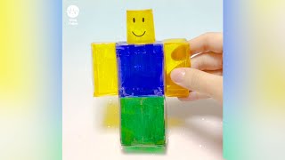 How to make Roblox Noob Squishy with Nano Tape 풍선테이프로 로블록스 뉴비 말랑이 만들기