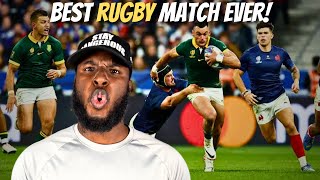 American Football Player Reacts To South AFrica Vs France | Rugby World Cup