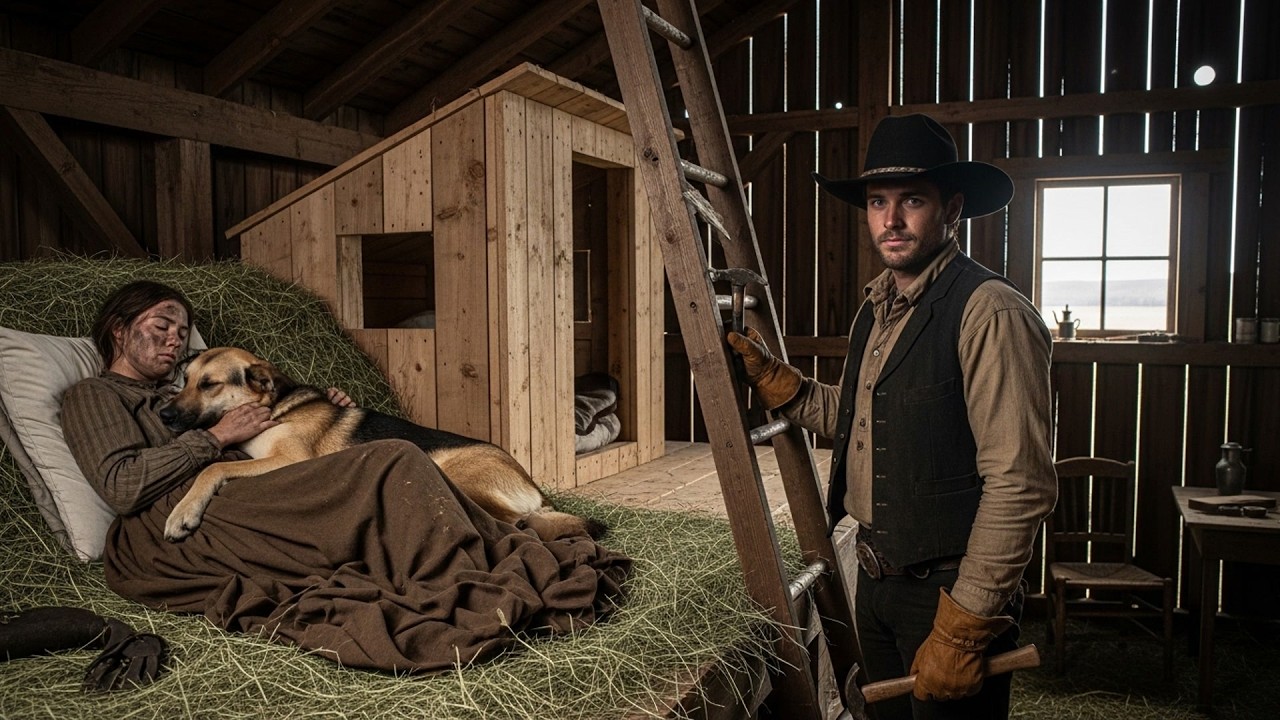 She Was Sleeping In The Hayloft With Her Dog, The Cowboy Built Them Both A Room By Morning