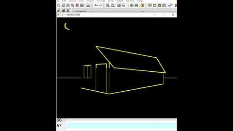 CPP GRAPHICS ANIMATION | Night house view | #shortsyoutube #animation #cppprogramming